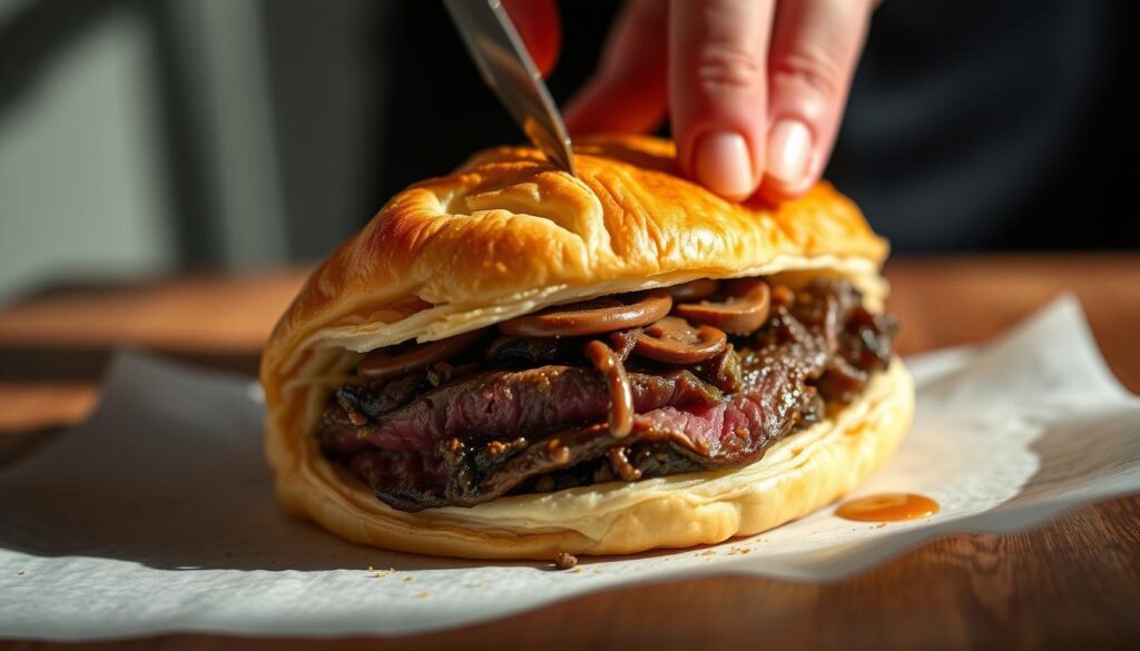 Beef Wellington Assembly Technique