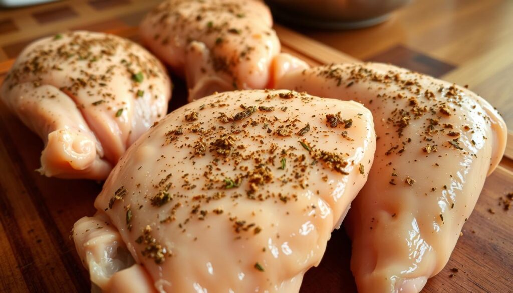 Seasoned Chicken for Homemade Chicken and Dressing