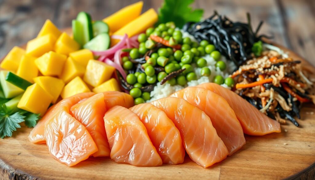 Salmon Poke Bowl Toppings